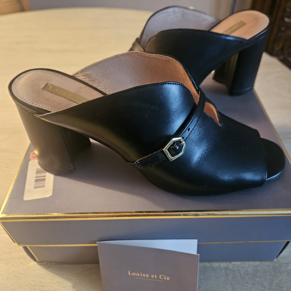 Louise et Cie Black Women's Heeled Mules